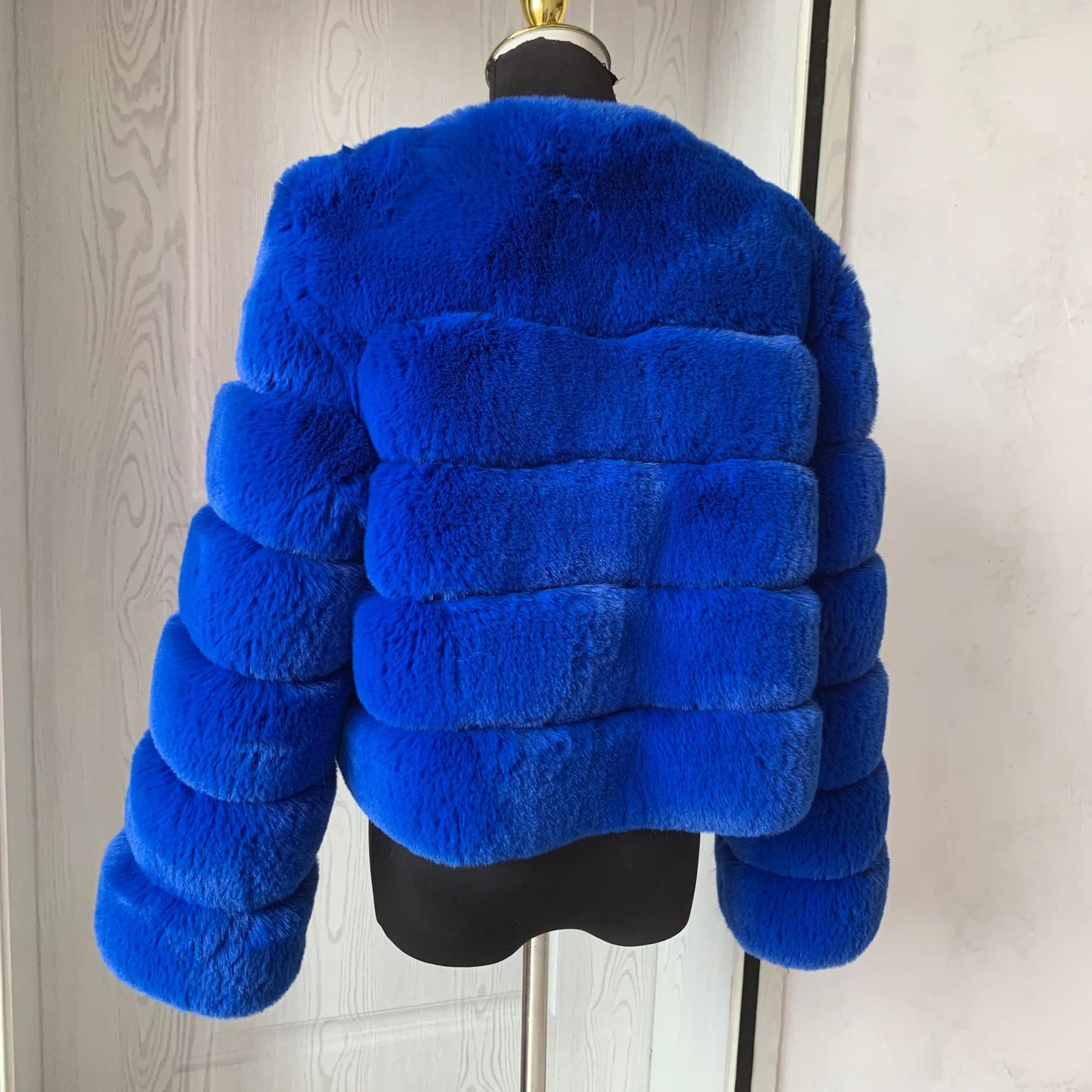 Faux fur fluffy jacket