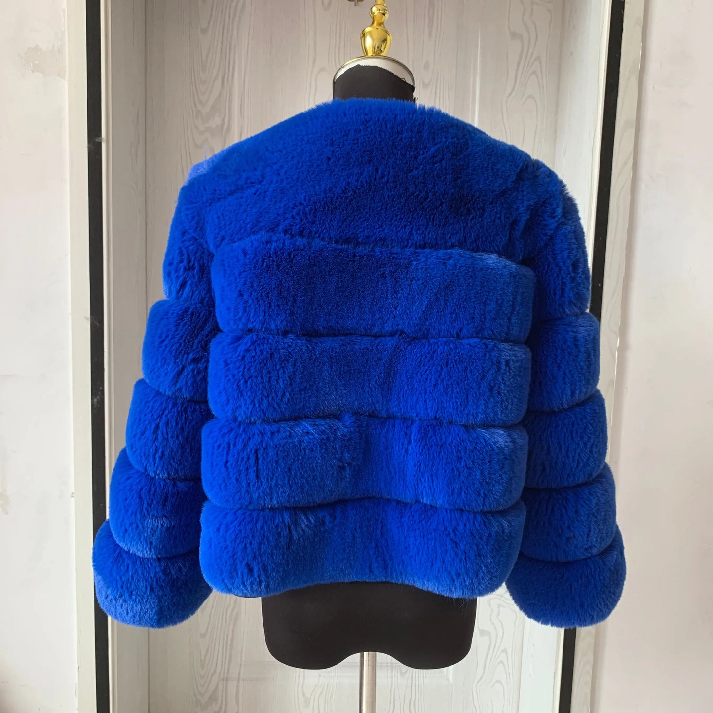 Faux fur fluffy jacket