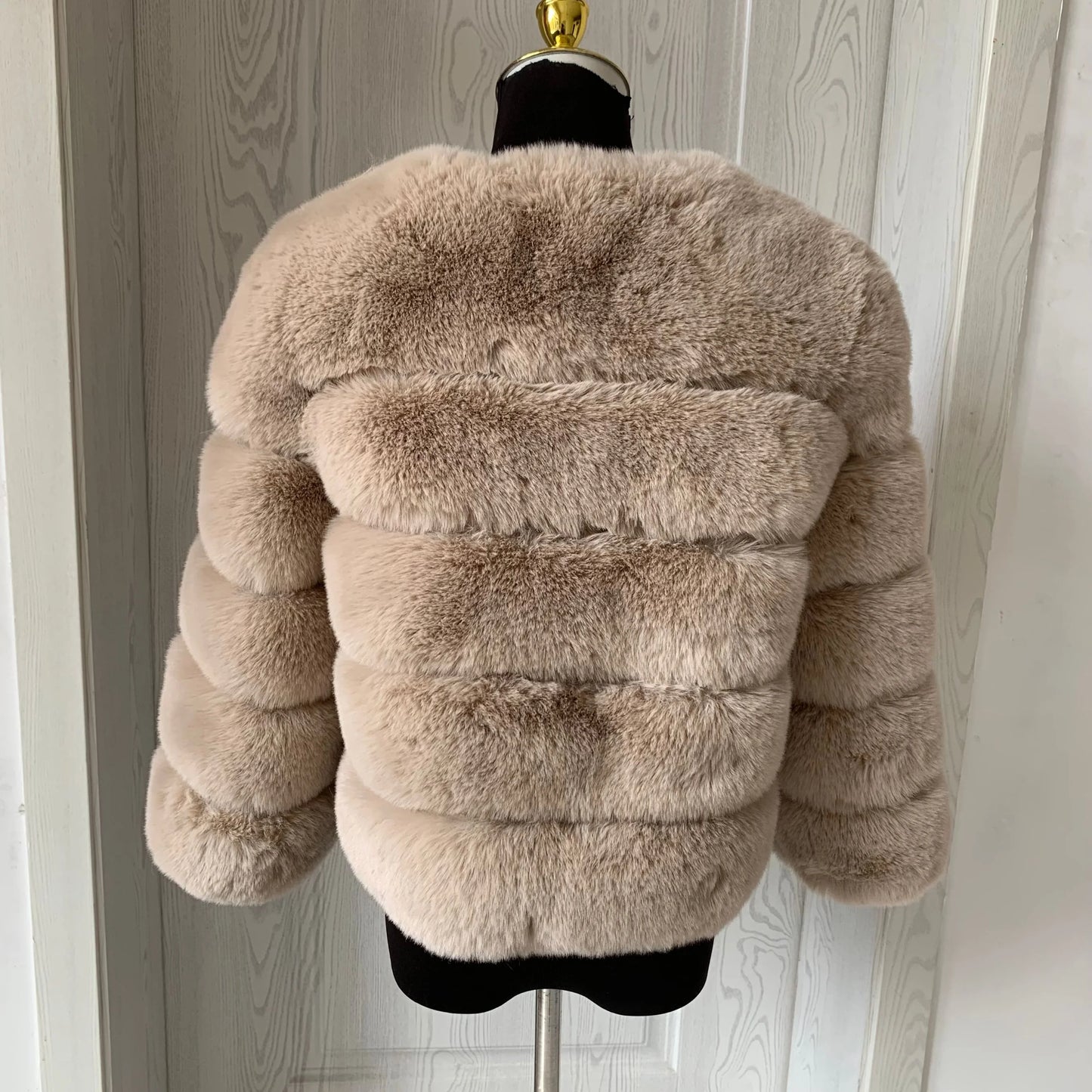 Faux fur fluffy jacket