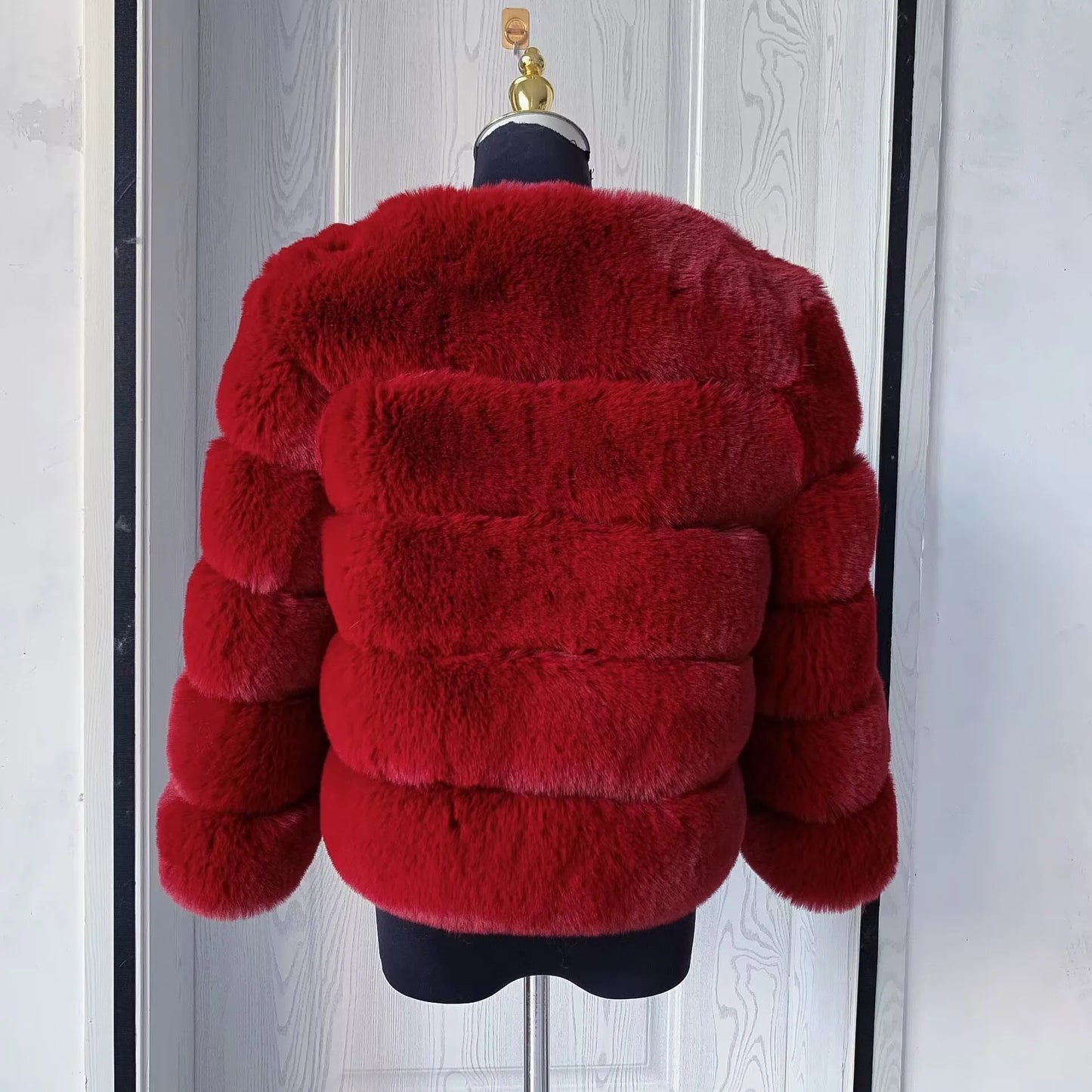 Faux fur fluffy jacket