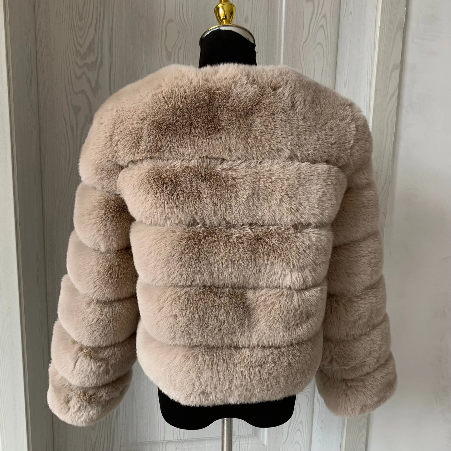 Faux fur fluffy jacket