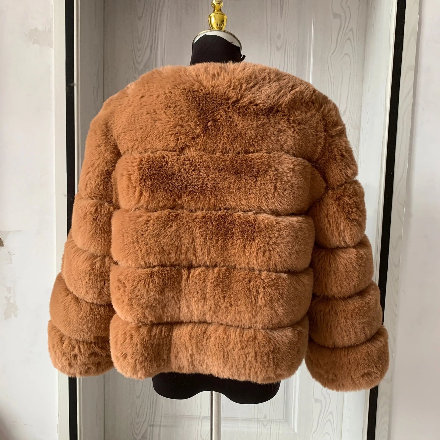 Faux fur fluffy jacket