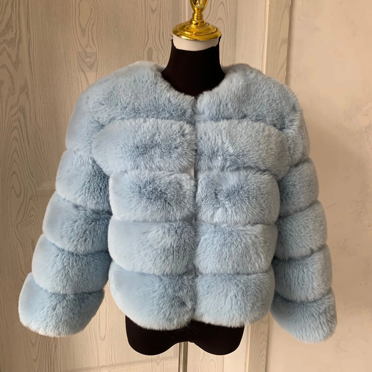 Faux fur fluffy jacket