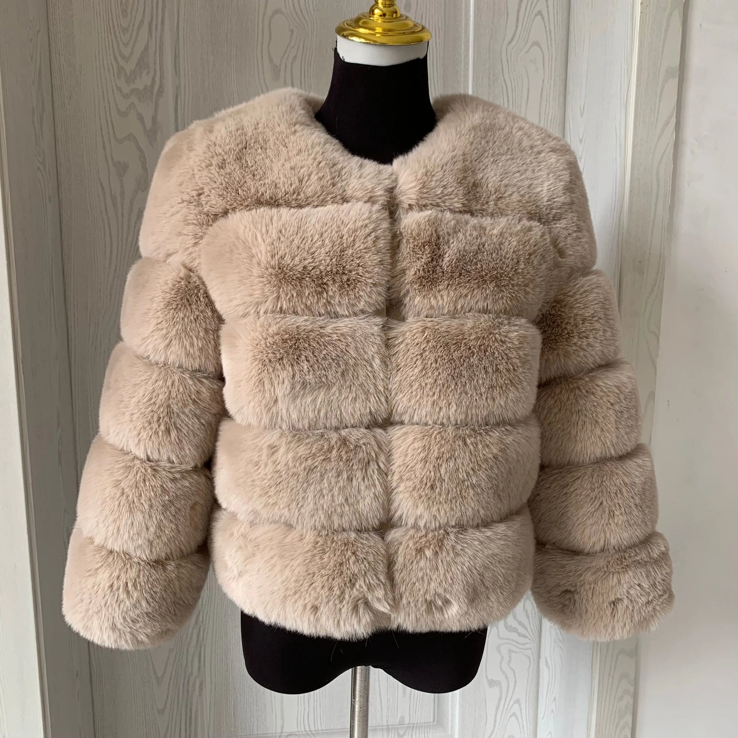 Faux fur fluffy jacket