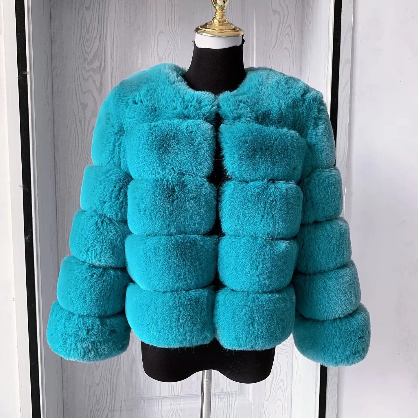 Faux fur fluffy jacket