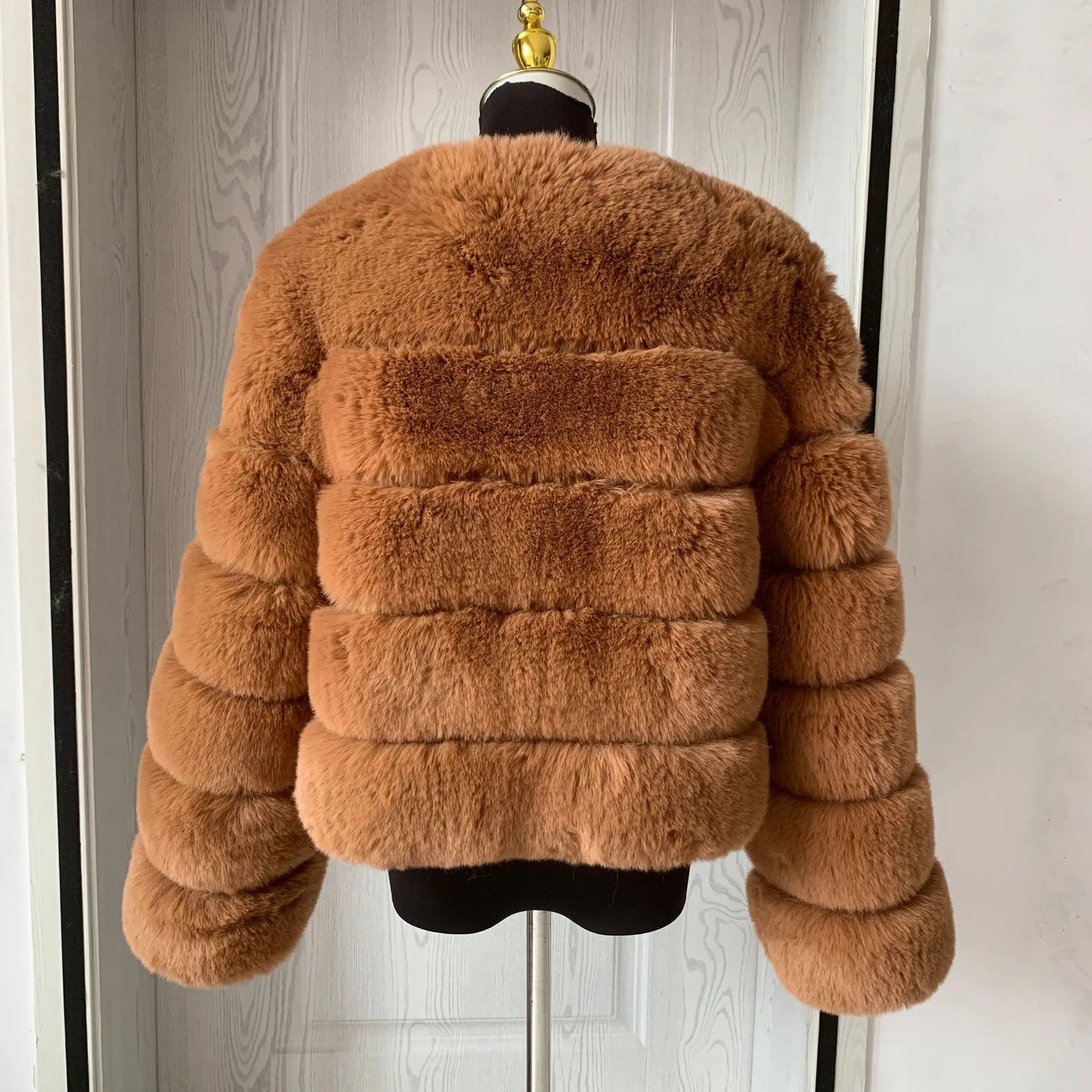 Faux fur fluffy jacket