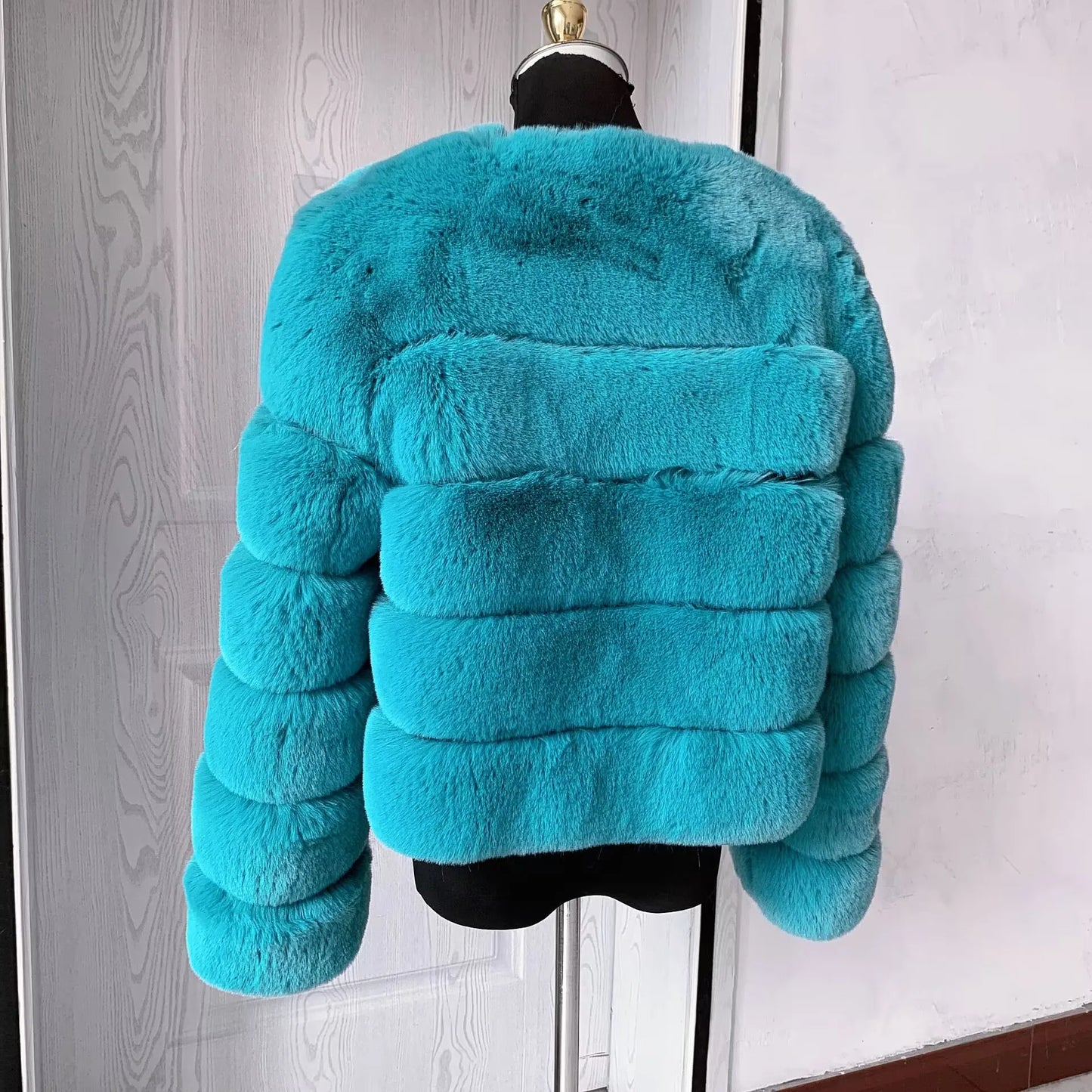 Faux fur fluffy jacket