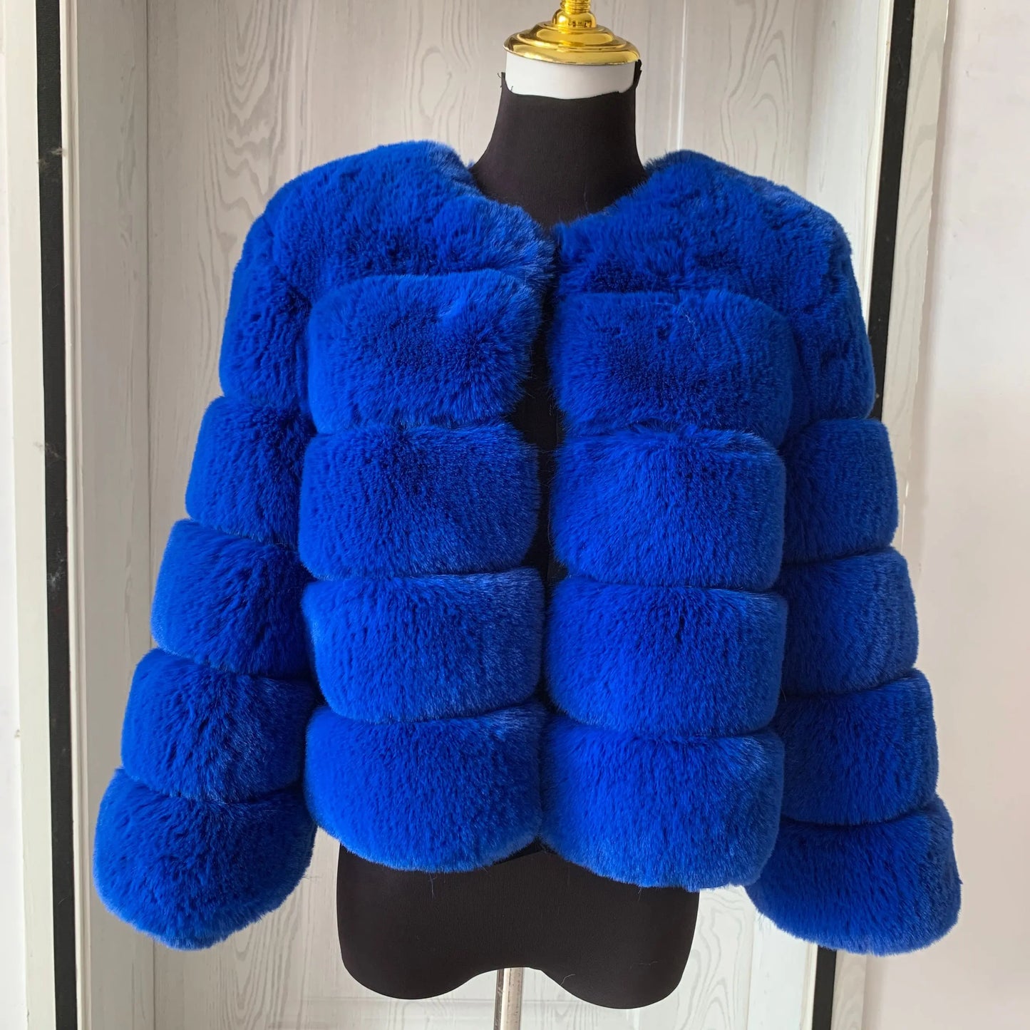 Faux fur fluffy jacket