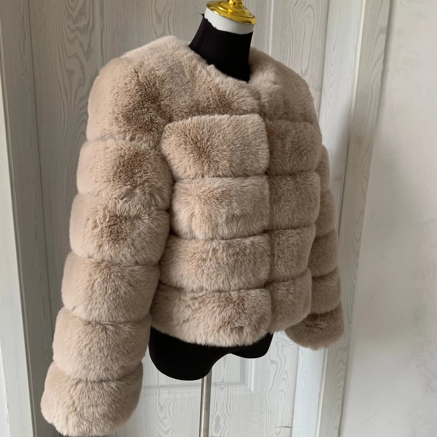 Faux fur fluffy jacket