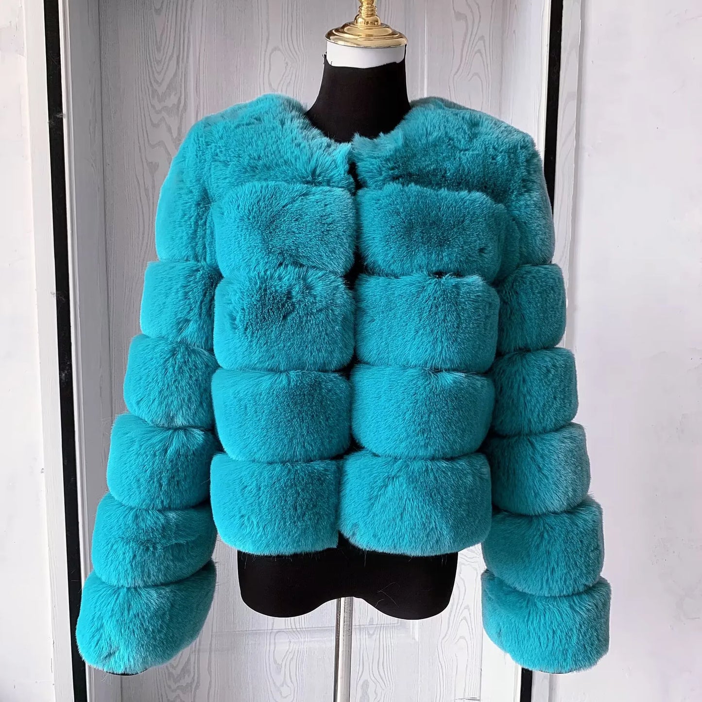 Faux fur fluffy jacket