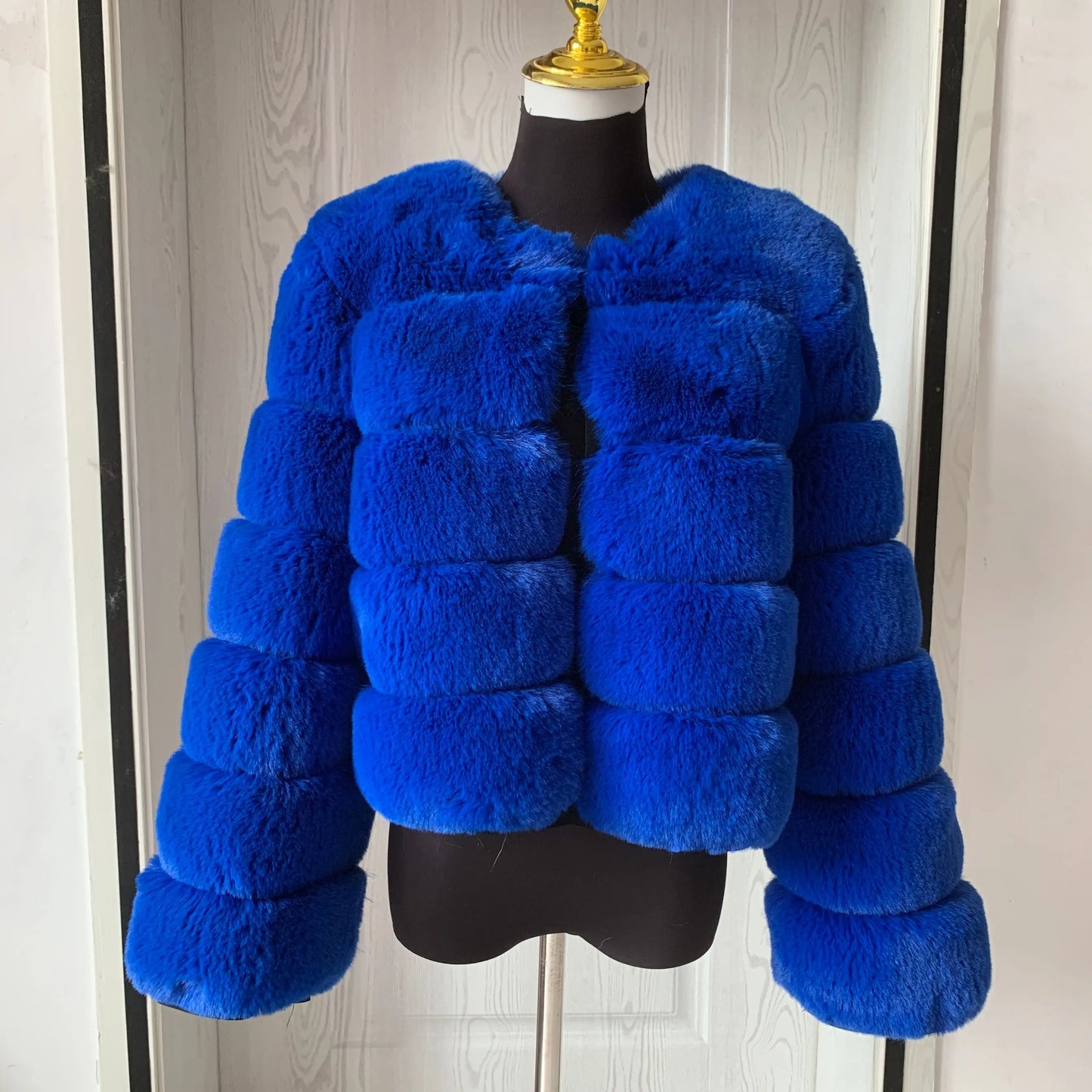 Faux fur fluffy jacket