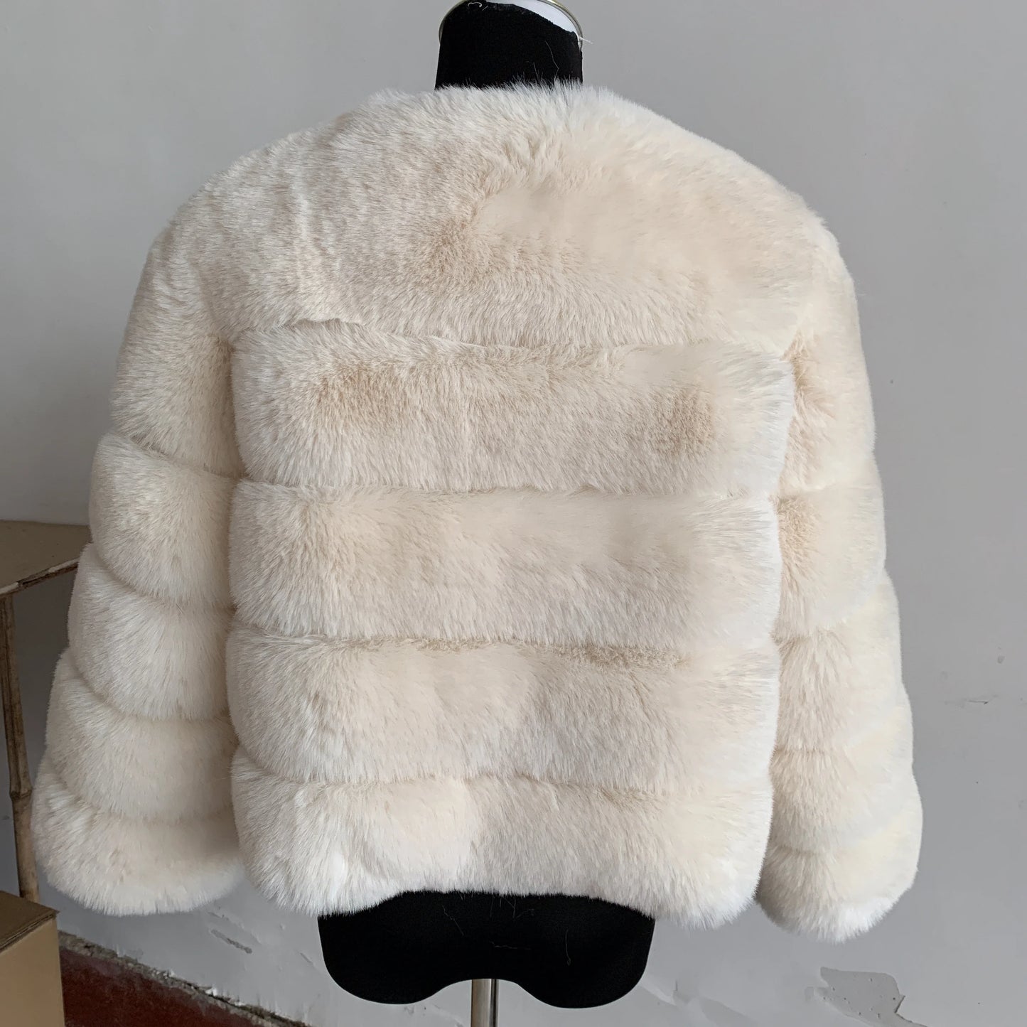 Faux fur fluffy jacket