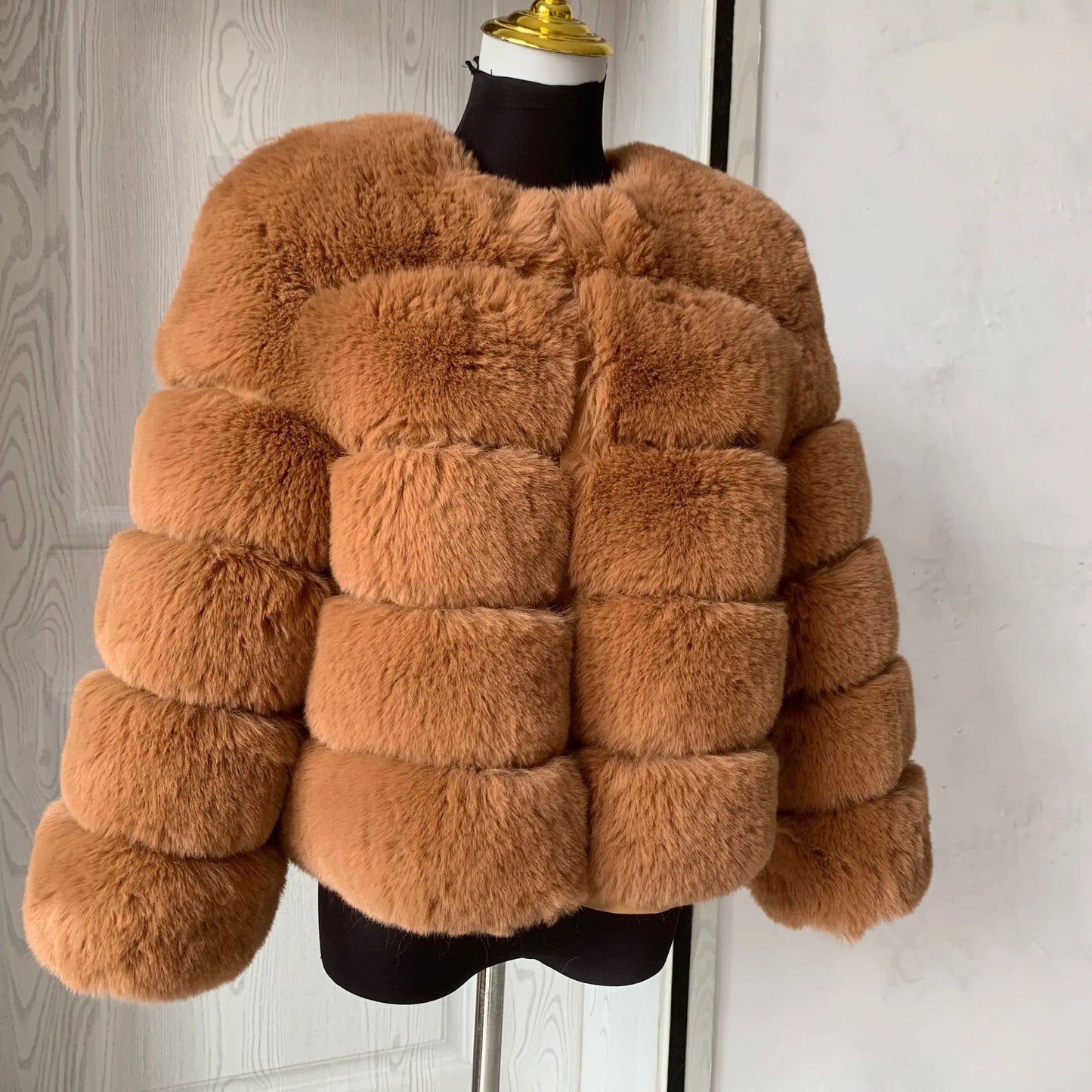 Faux fur fluffy jacket