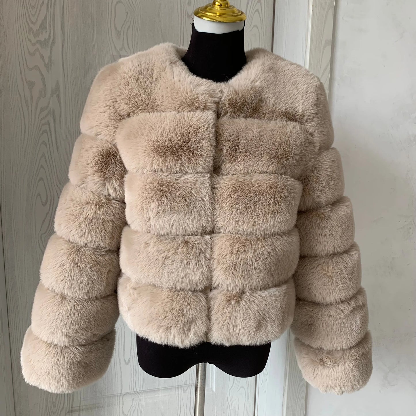 Faux fur fluffy jacket