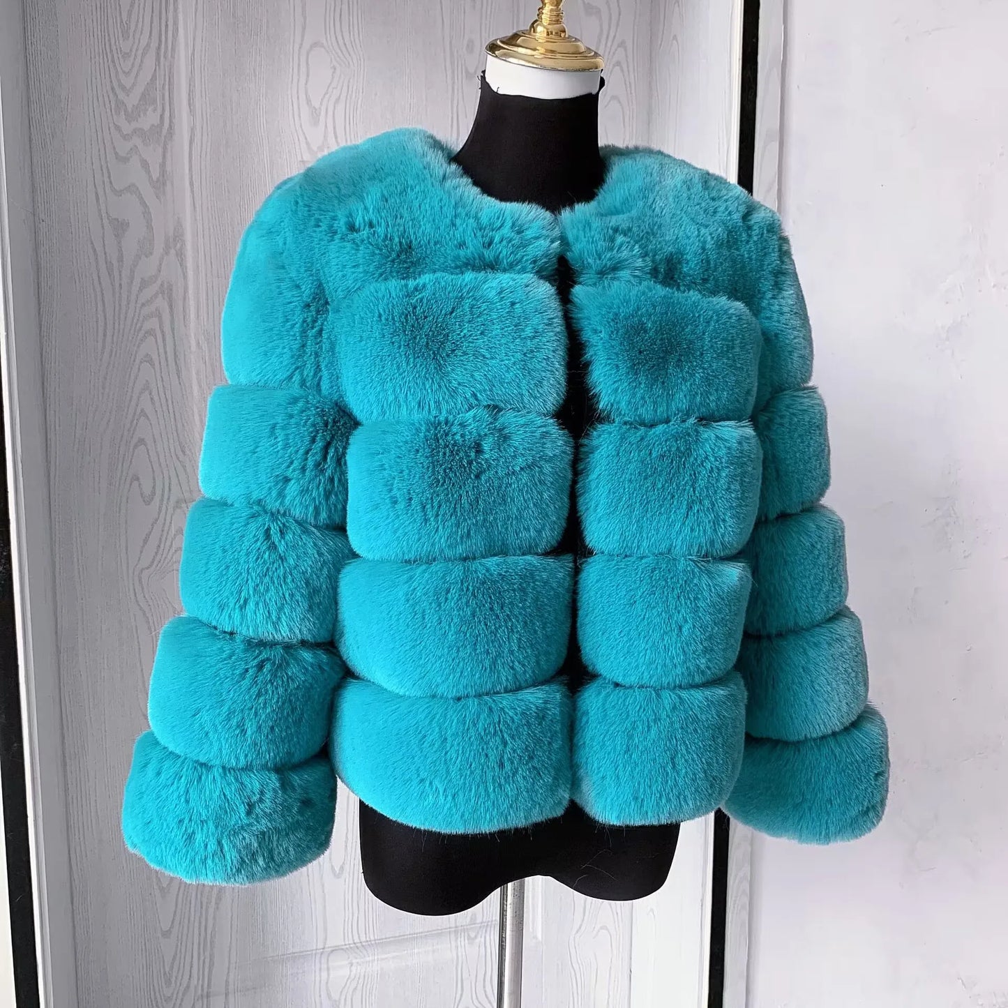 Faux fur fluffy jacket