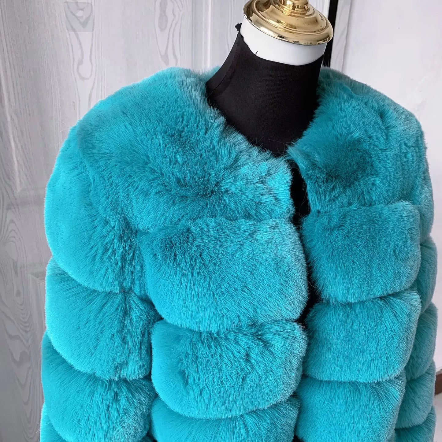 Faux fur fluffy jacket