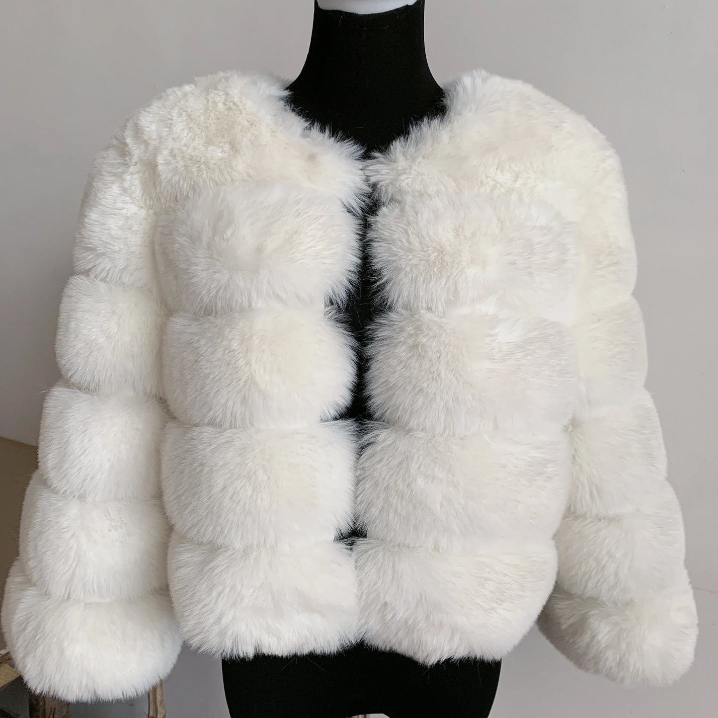 Faux fur fluffy jacket